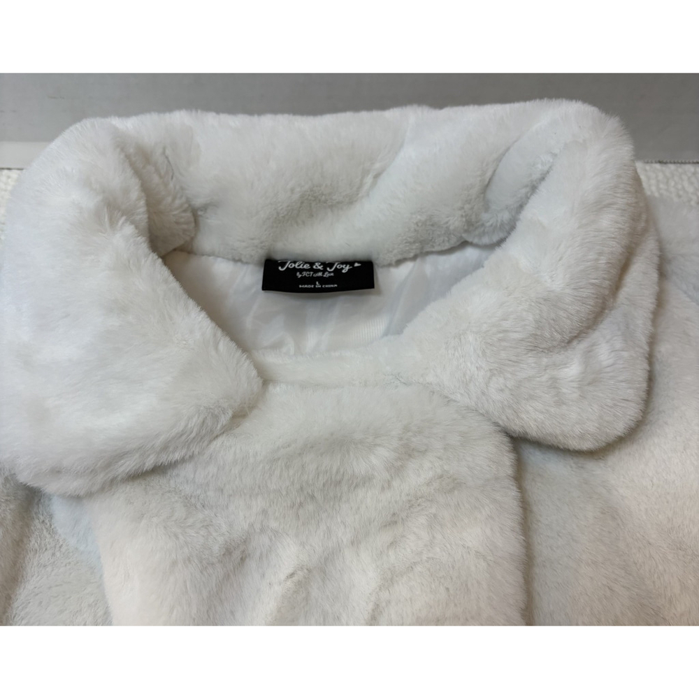 Jolie & Joy Faux Fur Shrug Bolero White Size L Party Formal Cozy Warm Night Coat - Picture 7 of 9